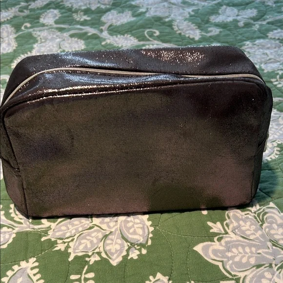 Coach Shimmering Metallic Gray Makeup Pouch - Picture 3 of 10